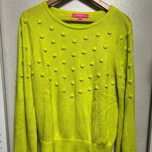 Lilly Pulitzer yellow/green chartreuse sweater XL top